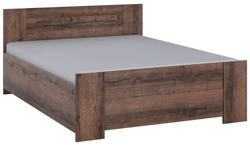Posteľ s priestorom Kler KE02, Farby: dub artisan + ekokoža Soft Pik 011