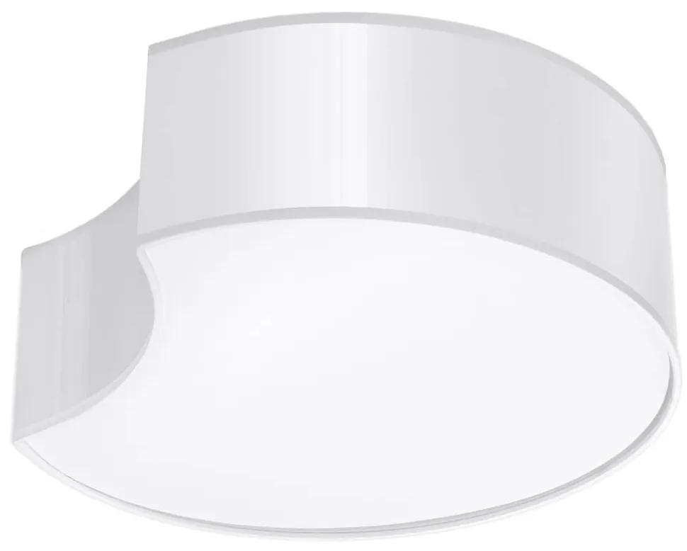 Stropné svietidlo Circle, 1x biele plastové tienidlo, (biely plast)