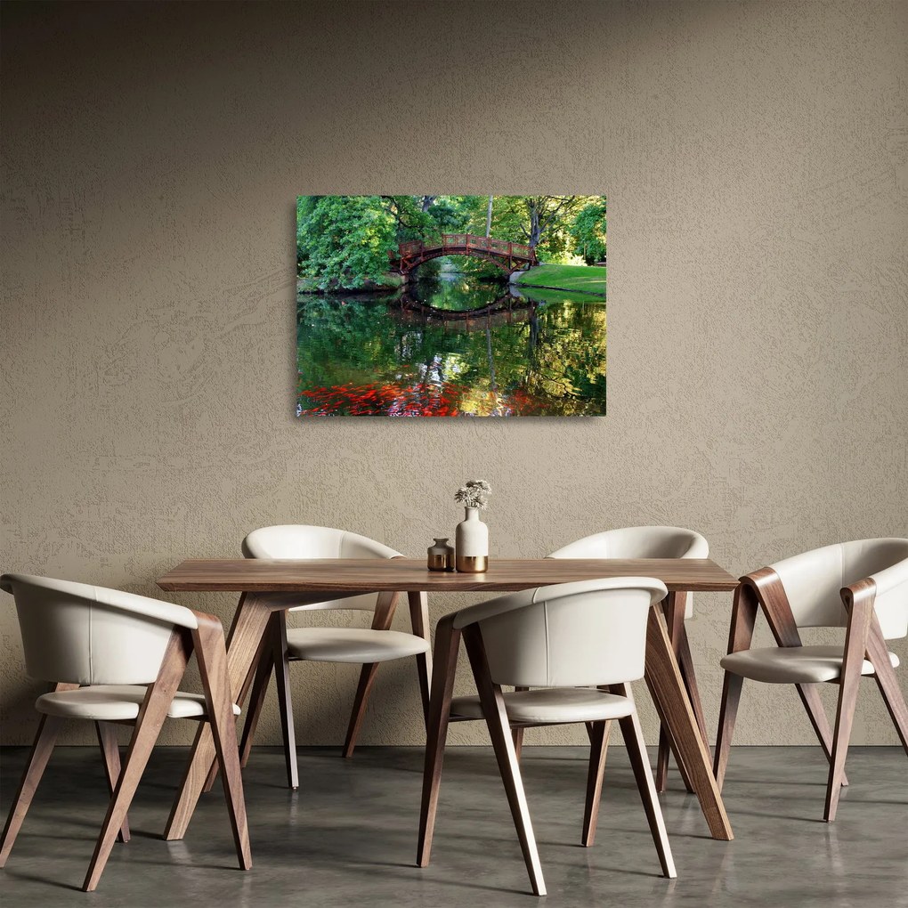 Sklenený obraz rieky (70x50 cm)