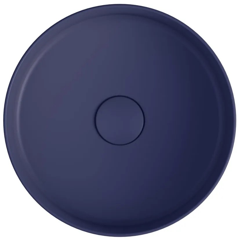 Sapho, INFINITY ROUND keramické umývadlo na dosku, priemer 36x12 cm, Isvea Blue, 10NF65036-2Z
