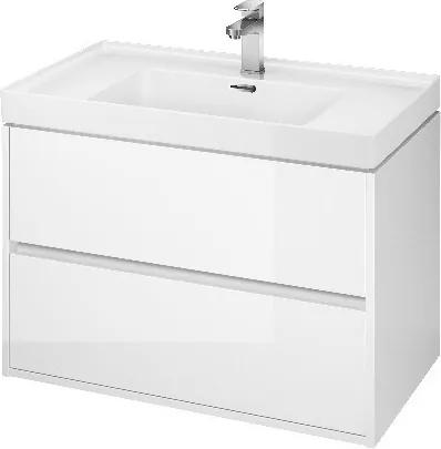 CERSANIT - skrinka s umývadlom 80cm, biely lesk , Cersanit Crea, S924-004+K114-017