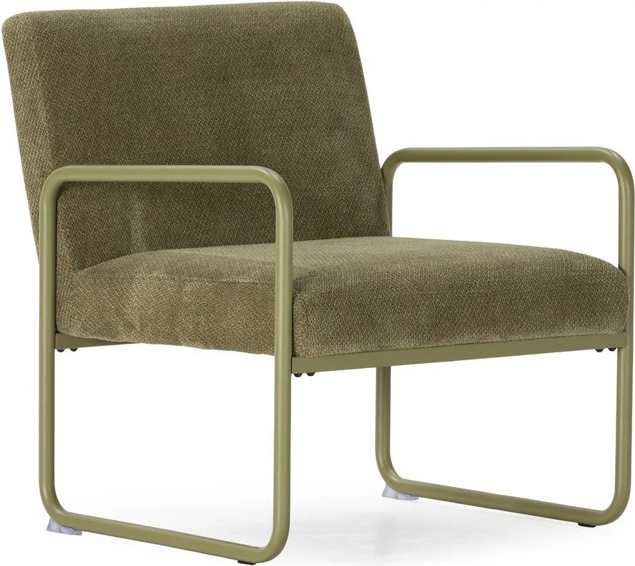 Zelené ženilkové kreslo Vince – MOME