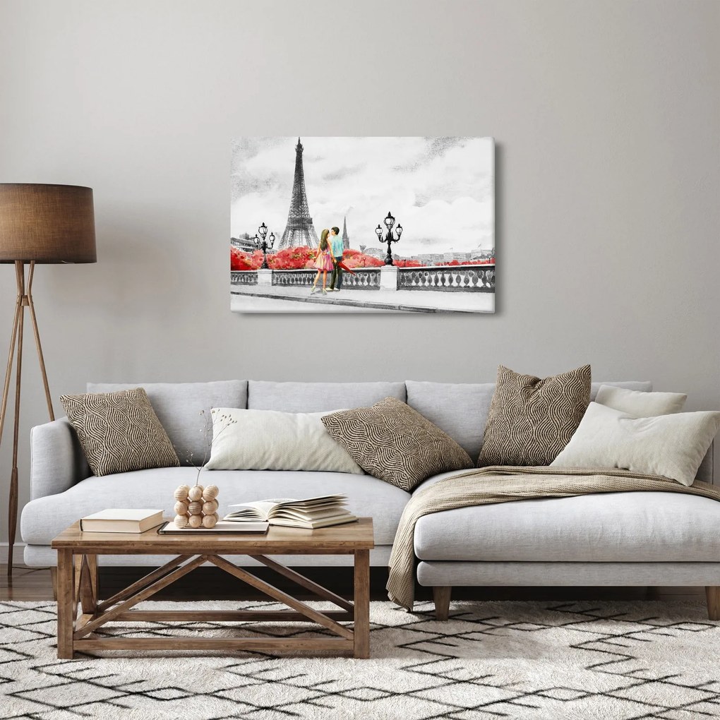 Obraz - Milenci v Paríži (90x60 cm)