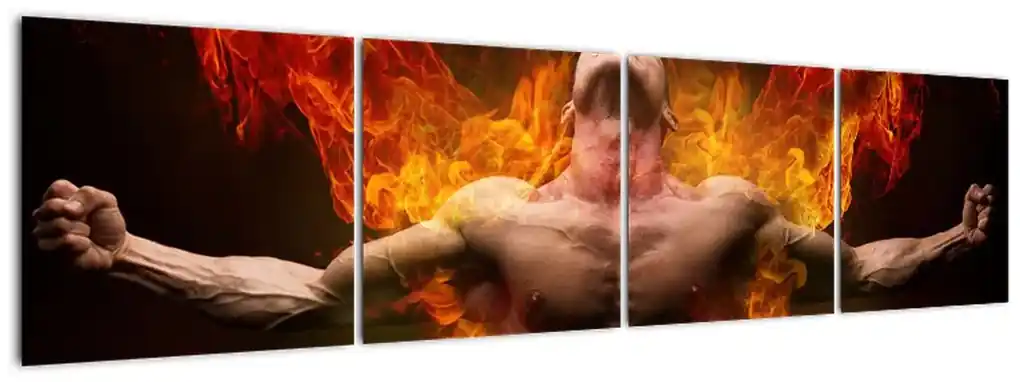 Obraz muža v ohni | BIANO