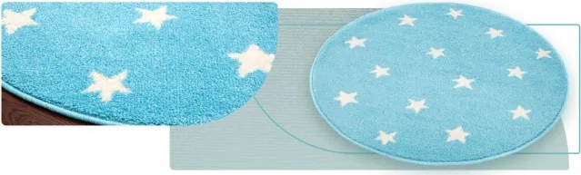 Koberec Agnella Funky Top Starf modrý kruh