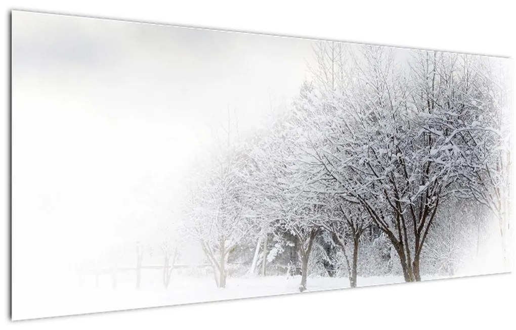 Obraz - Zimná alej (120x50 cm)