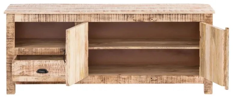 furniture-nabytek.cz - Masívny TV stolík Caribou z mangového dreva, lakovaný, prírodná farba – 150×50×60 cm