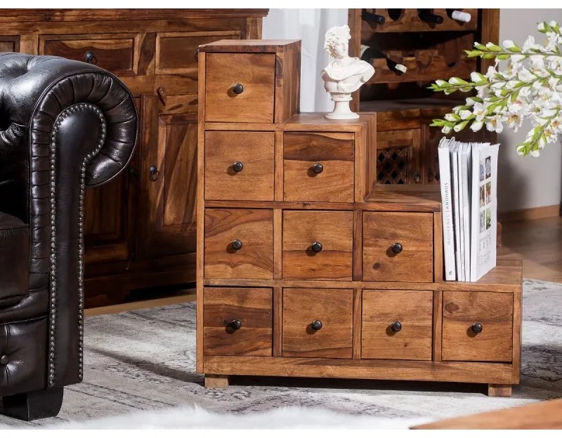 furniture-nabytek.cz - Masívna komoda Merlin z palisandru, lakovaná, hnedá