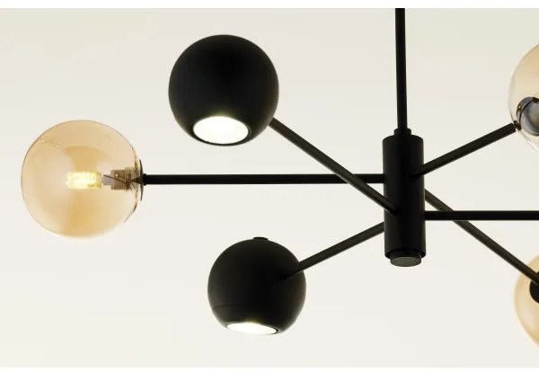 Jupiter 1993 - Luster na tyči MOKA 3xGU10/10W/230V + 3xG9/10W/230V čierna/béžová