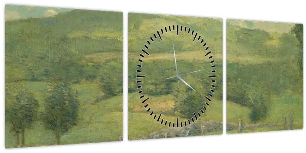 Obraz - Julian Alden Weir, Obweebetuck, reprodukcia (s hodinami) (90x30 cm)