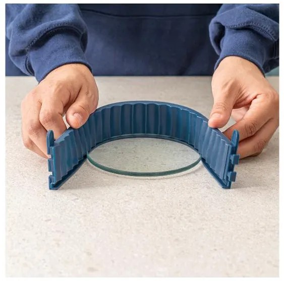 Coox Forma na koláč + Forma na bábovku + Miniforma na tortu so skleným dnom + Forma na tartalette, modrosivá  (800011881)