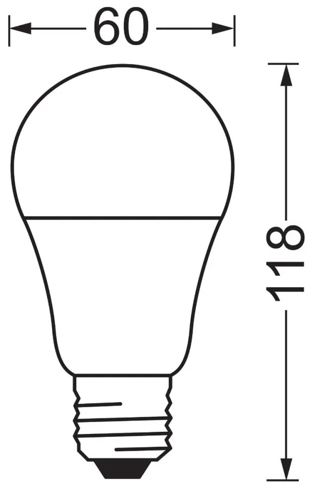 3PAK LED žiarovka E27 A60 13W = 100W 1521lm 3000K Warm 200° OSRAM VALUE