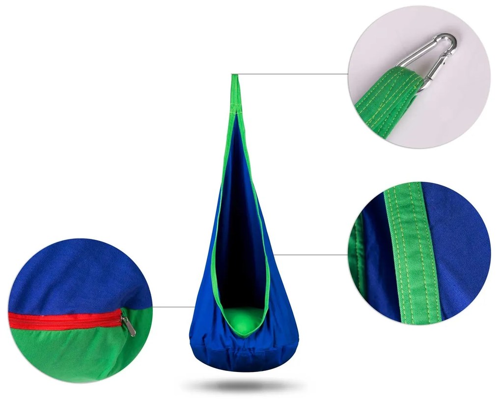 Závesné kreslo Neo-Sport cocoon modré