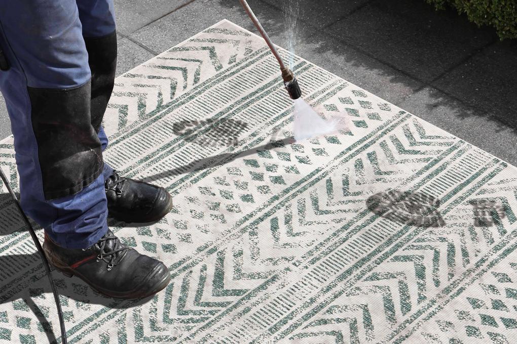 NORTHRUGS - Hanse Home koberce Kusový koberec Twin Supreme 103861 Green / Cream – na von aj na doma - 160x230 cm