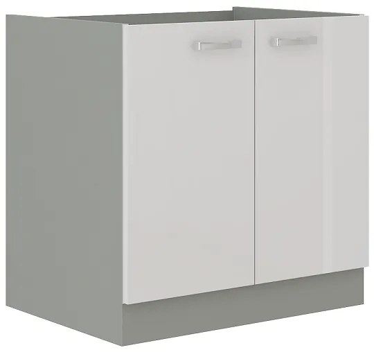 Kuchynská linka Bianka 350 cm - sivá / biely lesk