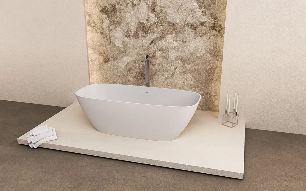 Polysan Polysan, MEDINA voľne stojaca vaňa 165x70cm, rockstone, biela matná, 92430