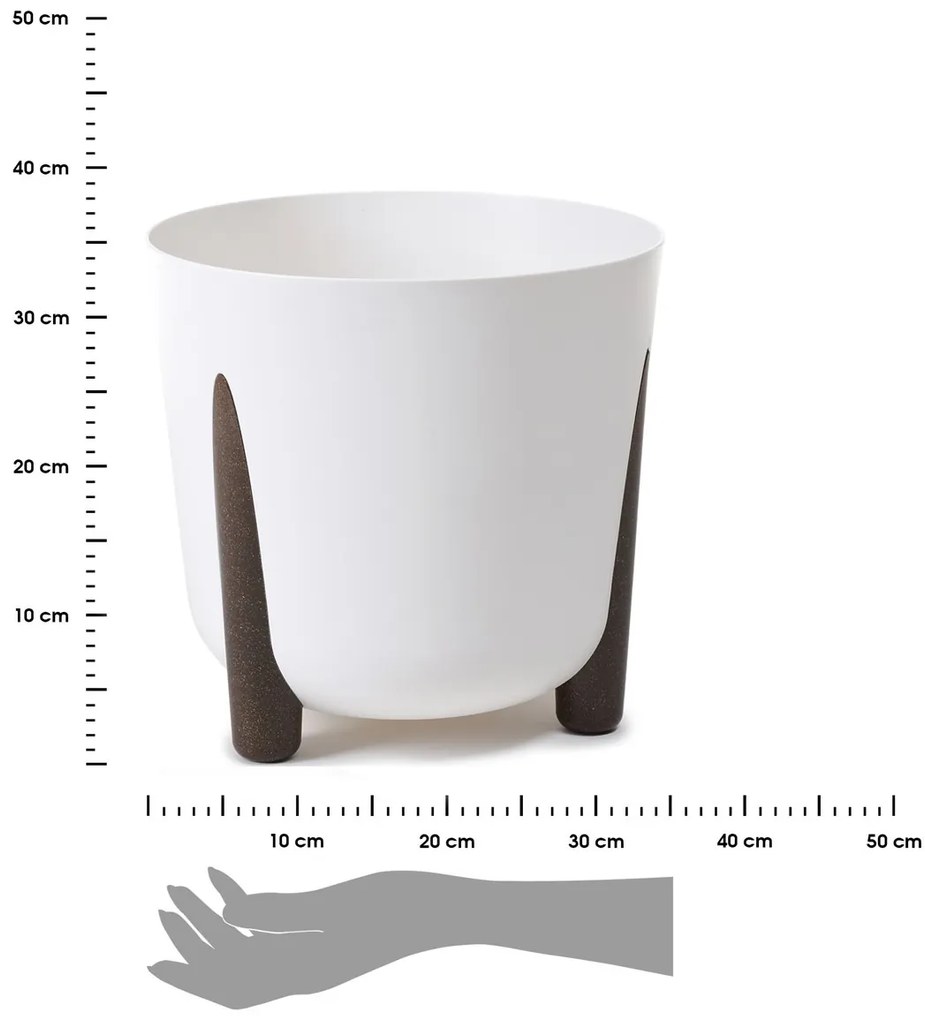 Kvetináč MOSS ECO III 34 cm biely