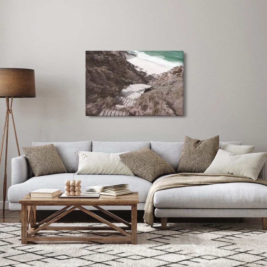 Obraz - Cesta k smaragdovému moru (90x60 cm)