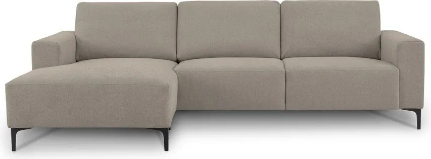 Svetlohnedá ženilková rohová pohovka (ľavý roh/s leňoškou) Fabian – Scandic