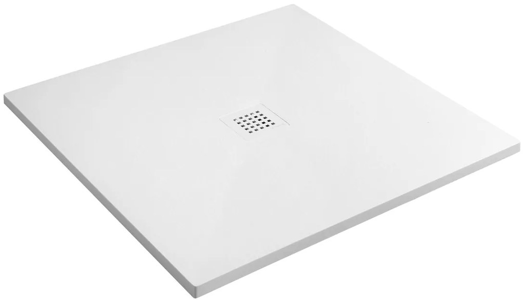 Polysan Polysan, TRENECA sprchová vanička z liateho mramoru s možnosťou úpravy rozmeru 100x100cm, biela matná, 84301.11