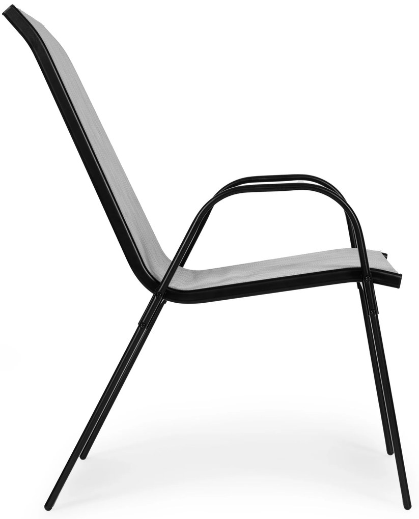 MultiGarden Sada záhradných stoličiek na terasu, 2 kusy - svetlosivá MultiGarden