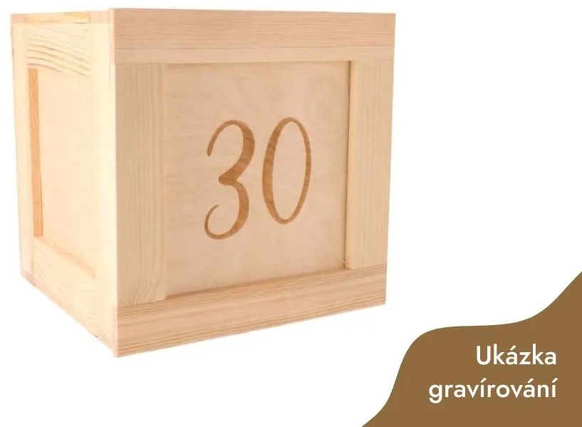Drevobox Drevený box 30 x 30 cm