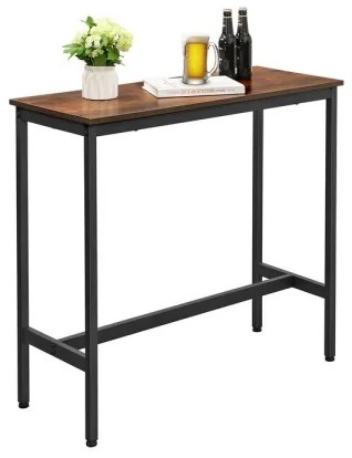 Barový stolík BARTIS hnedá/čierna