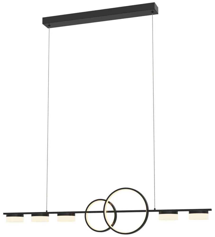 Wofi 7030-702 - LED Stmievateľný luster na lanku MESSINA LED/57W/230V čierna