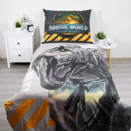 Jerry Fabrics Bavlnené obliečky 140x200 + 70x90 cm - Jurský svet "T.rex"