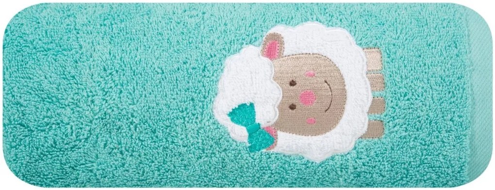 Detská bavlnená osuška BABY31 Ovečka 50x90 cm mätová