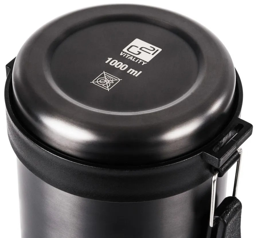 Termofľaša G21 na pitie, 1000 ml, šedá s rukoväťou 60022405