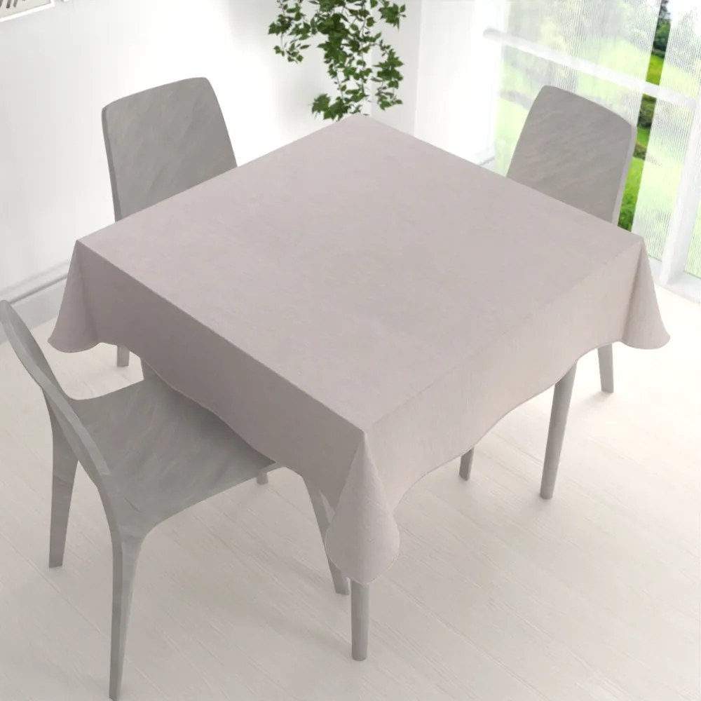 Biante Teflónový štvorcový obrus TF-066 Béžový režný 120x120 cm