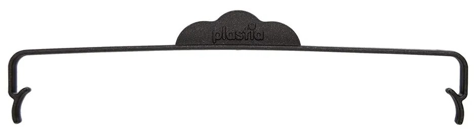 Súprava 2 čiernych spôn na kvetináč Plastia Hold