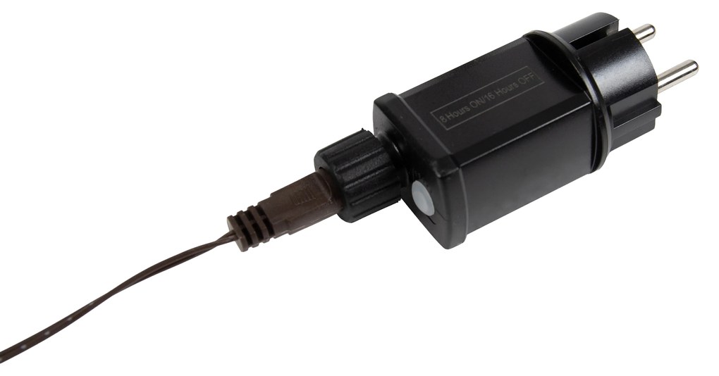 Vianočná stojaca lampa hnedý strom 180 cm vrátane LED s časovačom IP44 - Ki