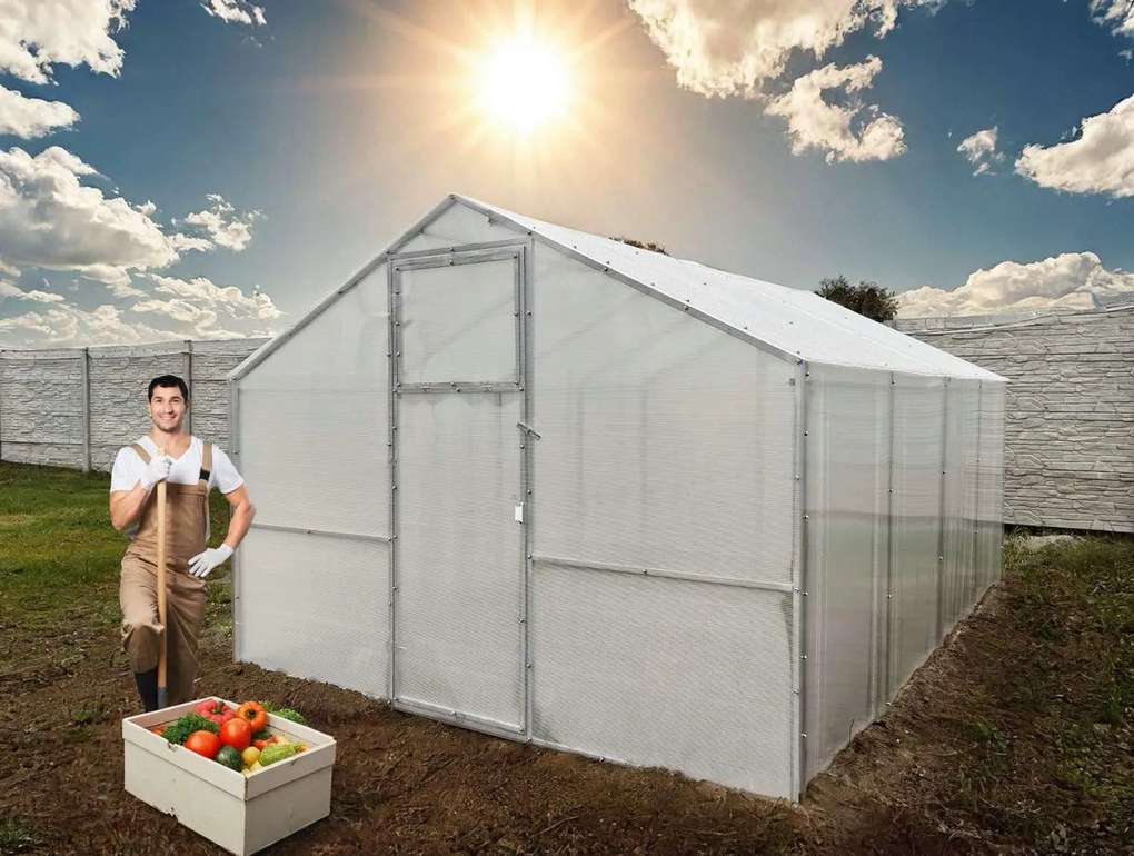 Skleník "domek" 3X10 S Polykarbonátom 3 MM" Záhradný Tunel darčeky!!!