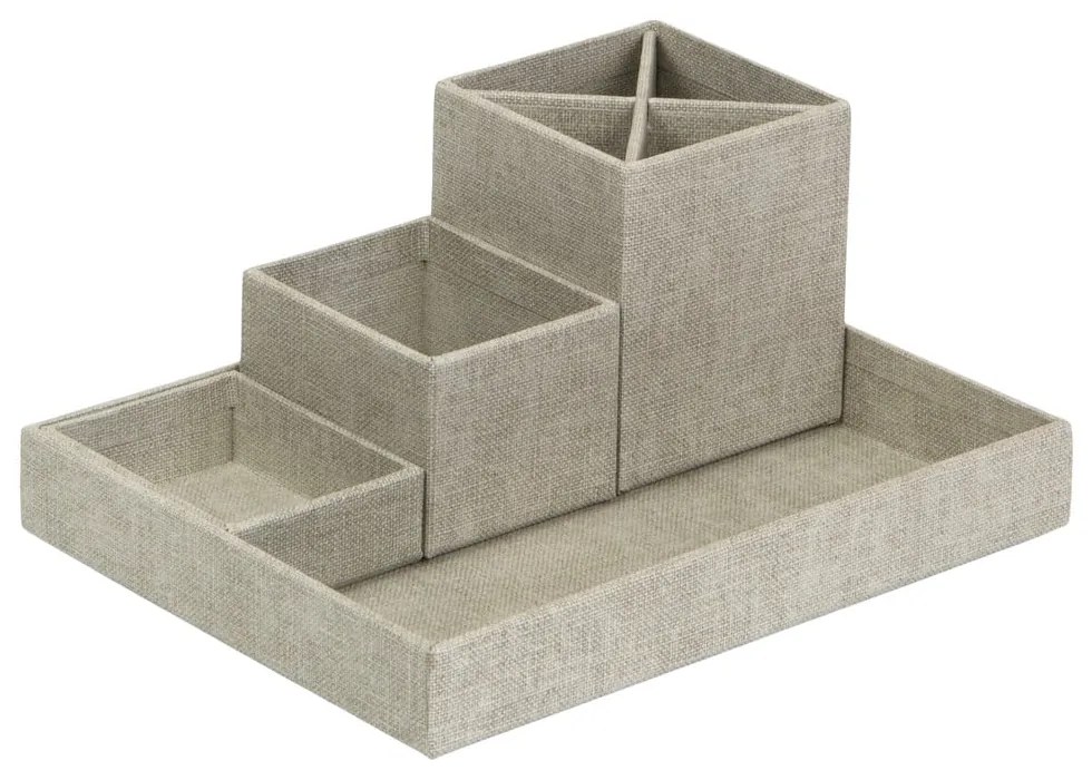 4-dielny béžový stolový organizér Bigso Box of Sweden Lena
