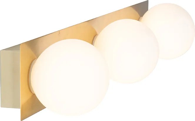 Moderná nástenná lampa zlatá 48 cm IP44 3-svetlo - Cederic