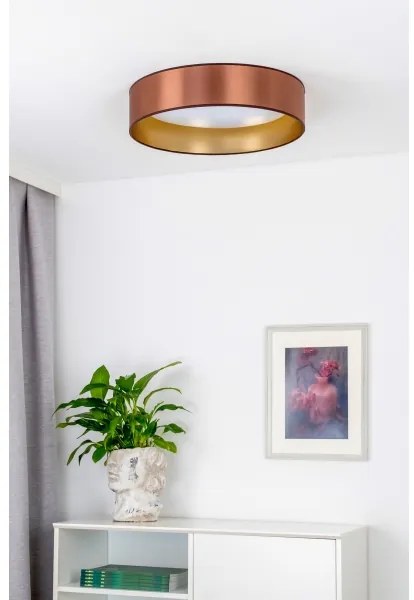 Duolla - LED Stropné svietidlo ROLLER LED/24W/230V pr. 45 cm medená/zlatá