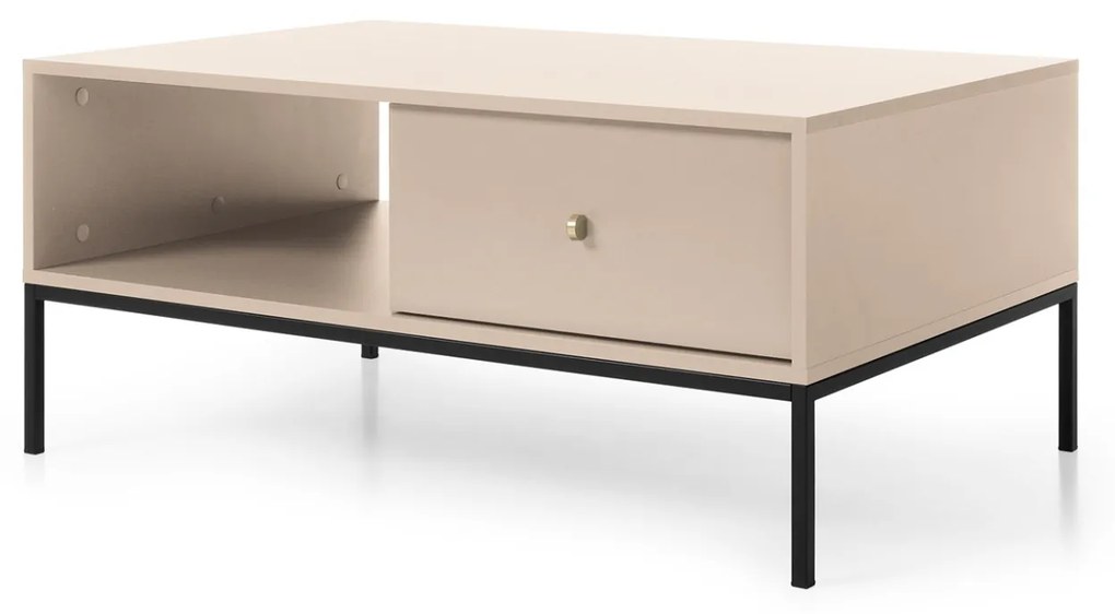 Konferenčný stolík Mono II 104 cm béžový/čierny