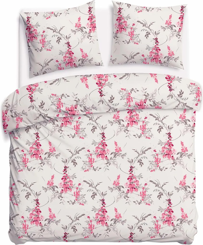 BAVLNENÉ OBLIEČKY COTTONLOVE 180X200 CM, 2KS 70X80 CM KVETY