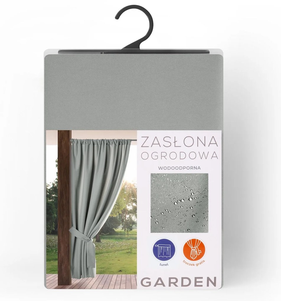 ZÁHRADNÝ VODEODOLNÝ ZÁVES NA PÁSKE GARDEN 155X200 CM STRIEBORNÁ