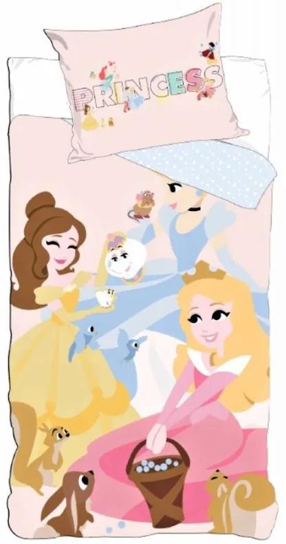 Bavlnené obliečky do detskej postieľky Princezné - Princess - Disney - 90 x 140 cm + 40 x 55 cm