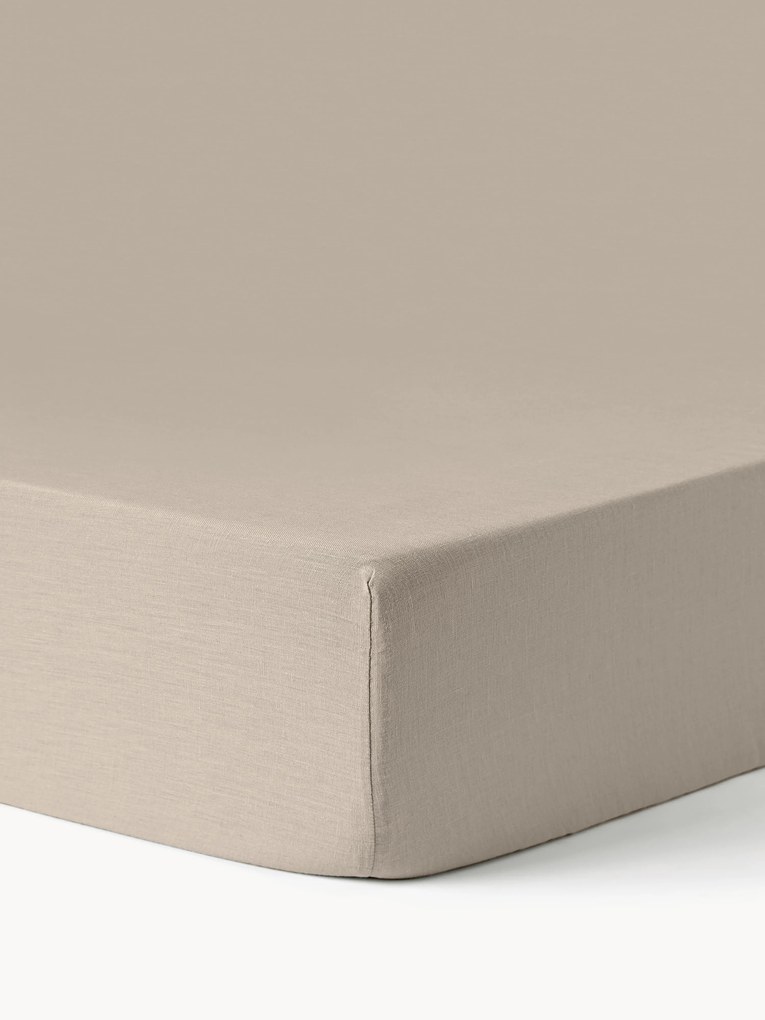 Elastická plachta na topper matrac z vypratého ľanu Airy