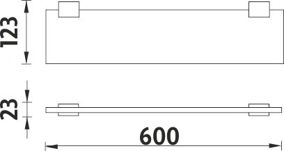 Nimco Polica, 60 cm KIBO čierna - Ki-X360-C-90