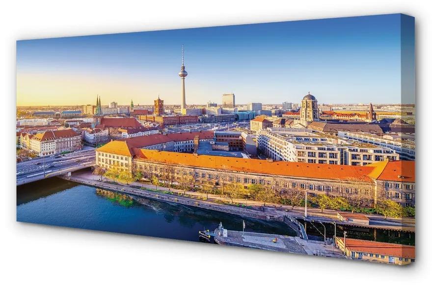 Obraz na plátne Berlín riečny mosty 120x60 cm