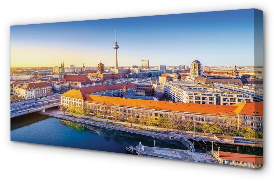 Obraz na plátne Berlín riečny mosty 125x50 cm