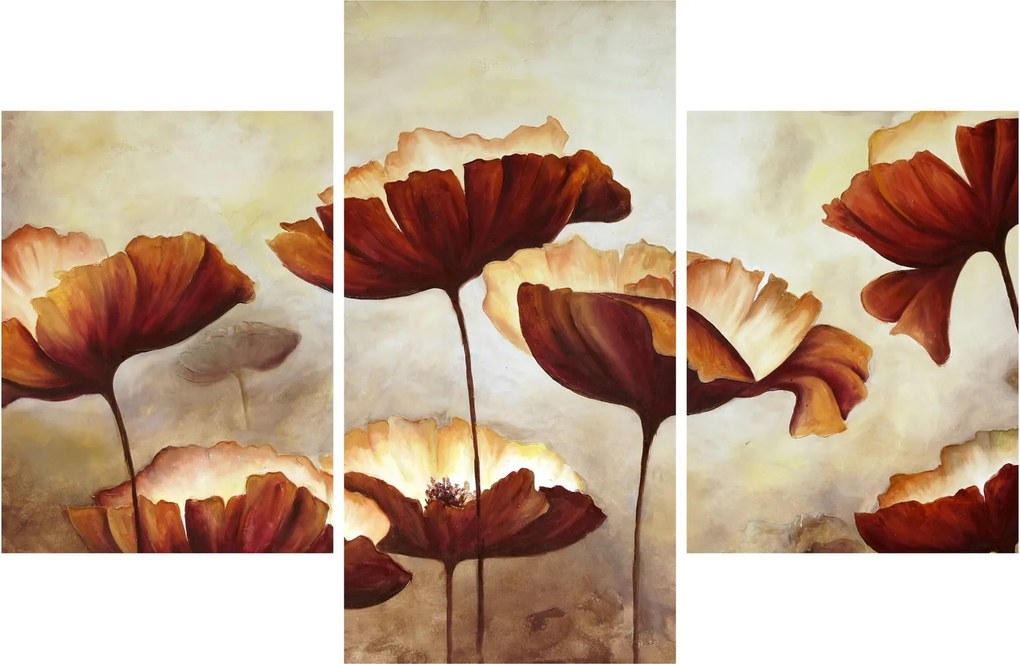 Obraz červených kvetov (90x60 cm)