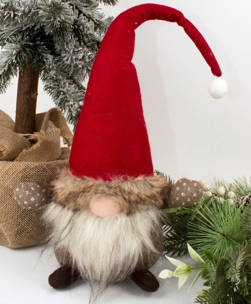 Vianočná dekorácia škriatok, výška: 60 cm, červená