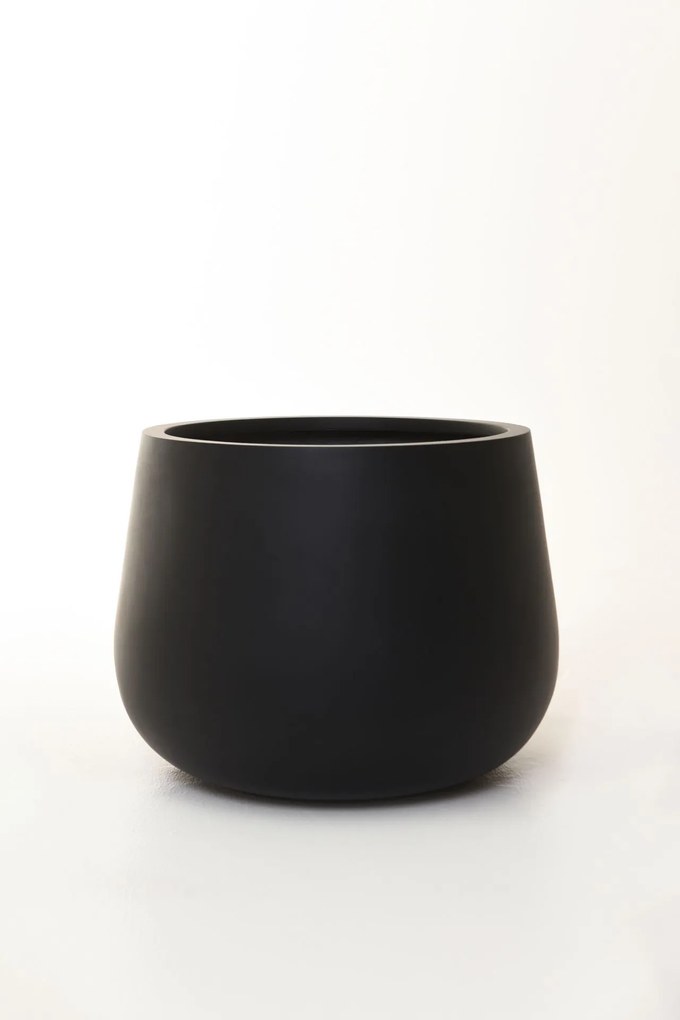 Kvetináč GIRAR, sklolaminát, výška 37 cm, antracit