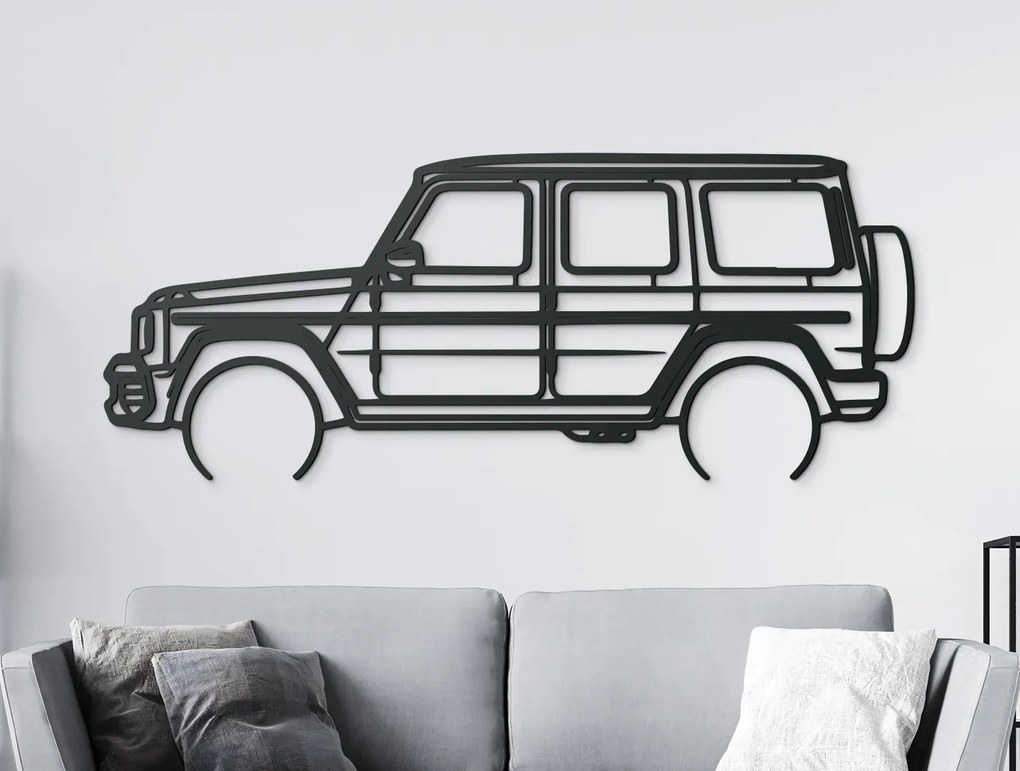 drevko Moderný obraz na stenu Mercedes G63 AMG Rozmer obrazu: 34,5 x 86 cm, Farba dekorácie: Čierna